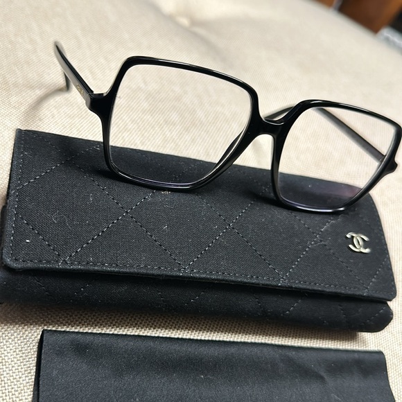 Authentic Chanel Black Eyeglasses - Picture 2 of 11